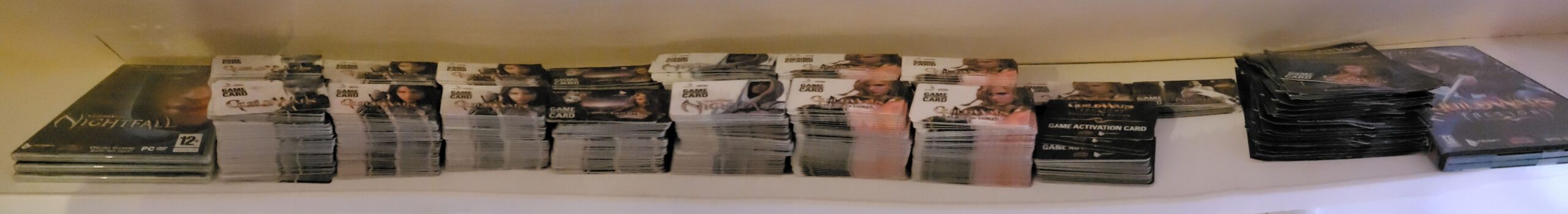Pile of scratched game cards
